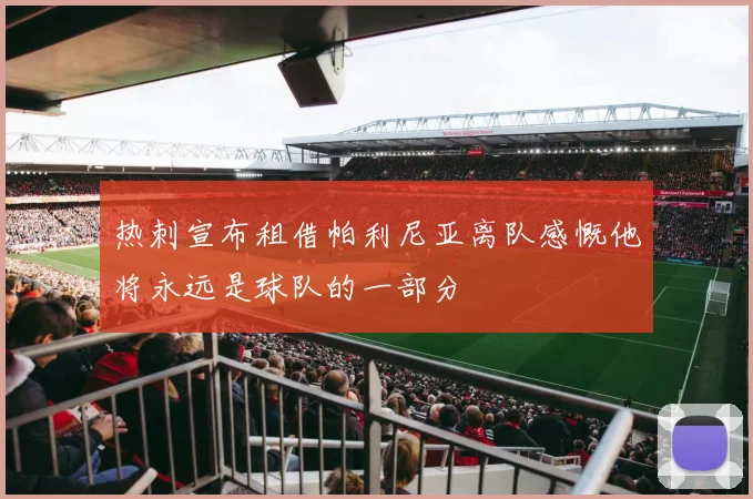 热刺宣布租借帕利尼亚离队感慨他将永远是球队的一部分