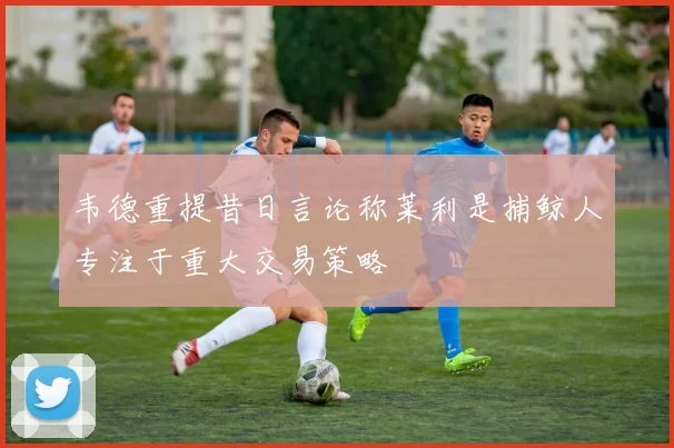 韦德重提昔日言论称莱利是捕鲸人专注于重大交易策略
